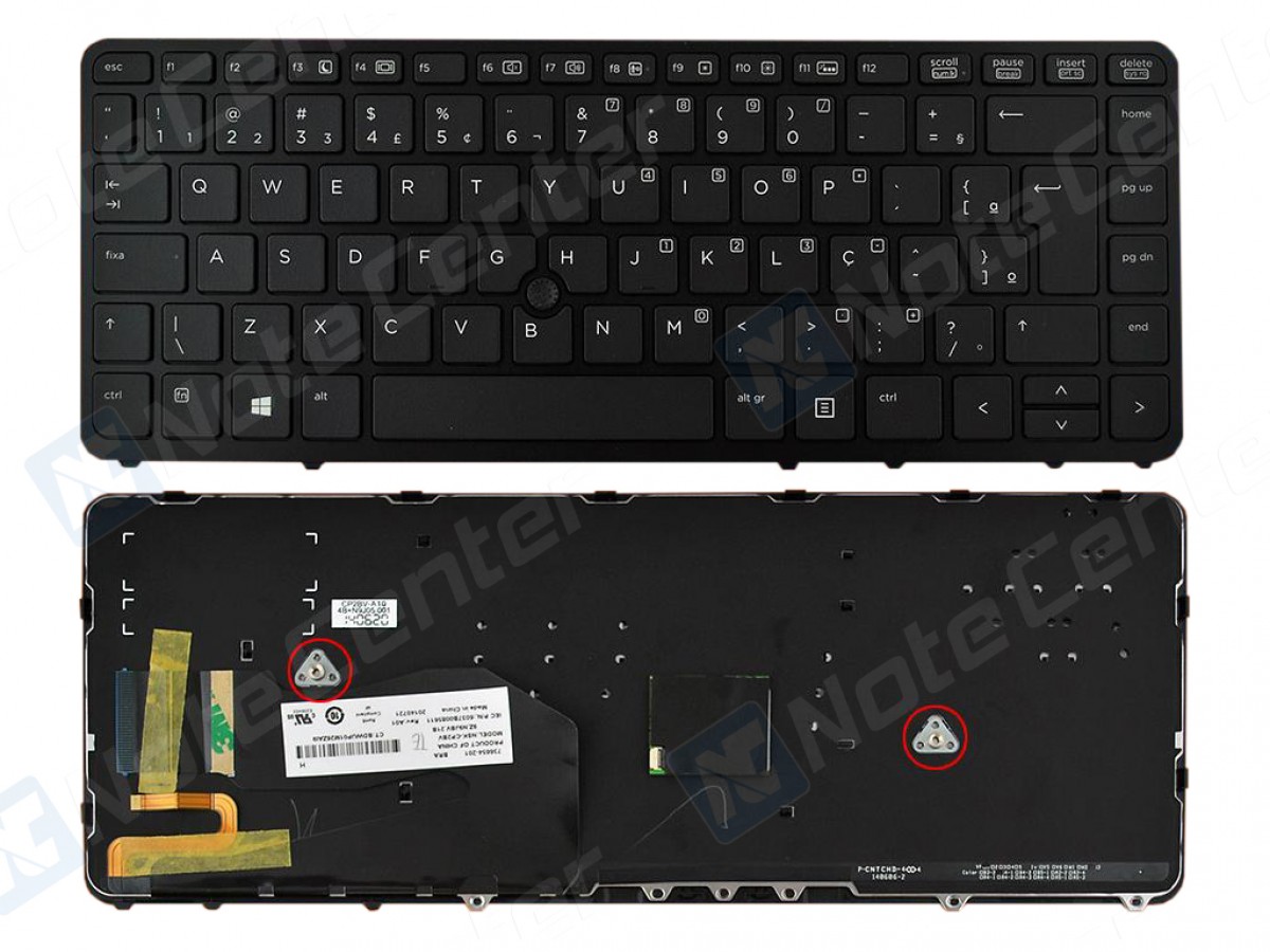 Teclado Hp Elitebook 840 G1 850 G 1 Br Preto Iluminado 2299